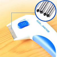 HKM-184979 Electric Pet Lice Remover Comb for Dogs and Cats, Replaceable Battery and Cutter Head, Insulation Plastic and Steel Needle Design