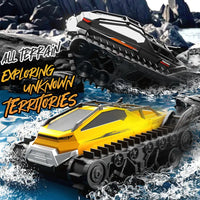 HKM-185043 Amphibious All Terrain Remote Control Crawler Tank - Waterproof Electric Toy Car for Ages 5 & Up
