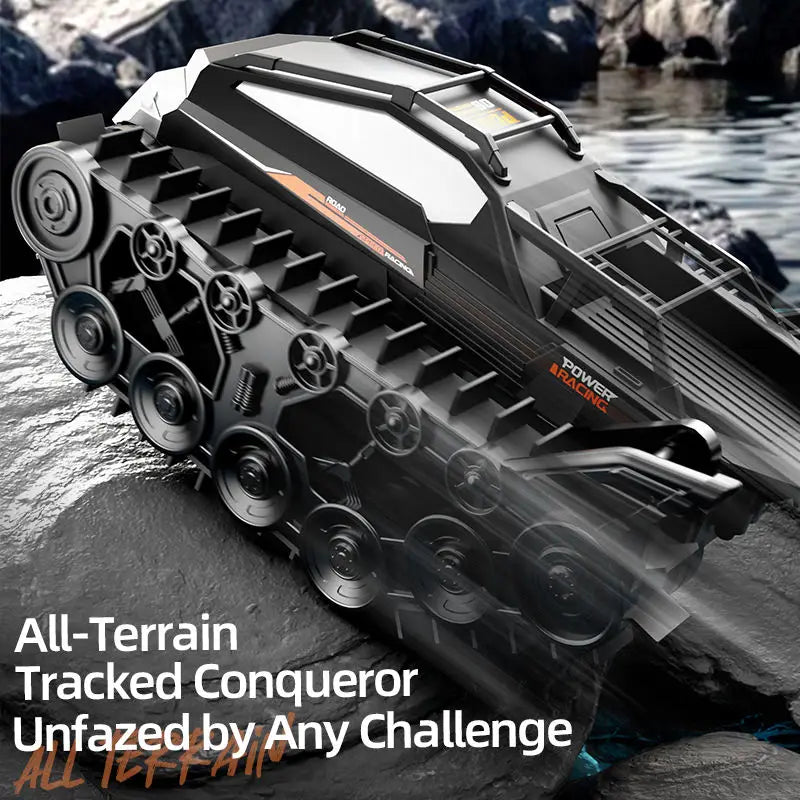 HKM-185043 Amphibious All Terrain Remote Control Crawler Tank - Waterproof Electric Toy Car for Ages 5 & Up