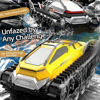 HKM-185043 Amphibious All Terrain Remote Control Crawler Tank - Waterproof Electric Toy Car for Ages 5 & Up