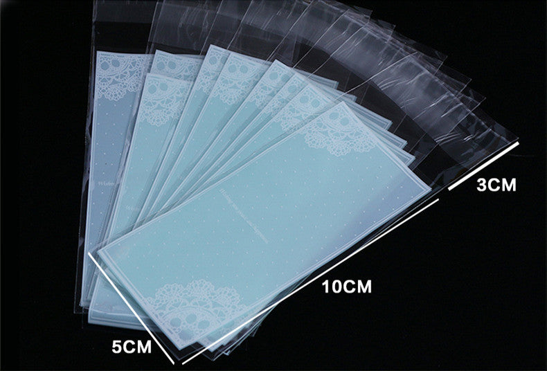 HKM-185171 Self-Adhesive Cosmetic Packaging Bags – Set of 100 in Pink and Blue Variants
