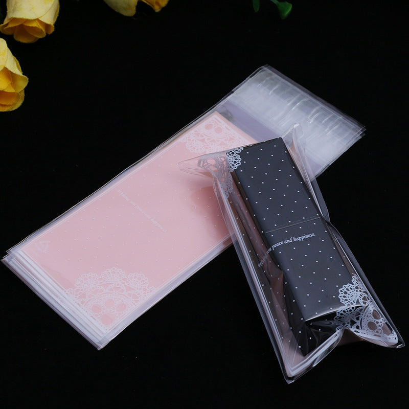 HKM-185171 Self-Adhesive Cosmetic Packaging Bags – Set of 100 in Pink and Blue Variants