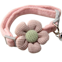 HKM-185235 Adjustable Floral Dog Collar with Bell for Small Dogs