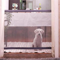 HKM-185235 Portable Folding Pet Safety Fence - Lightweight Mesh Barrier for Indoors & Outdoors, Easy Pass-through Design