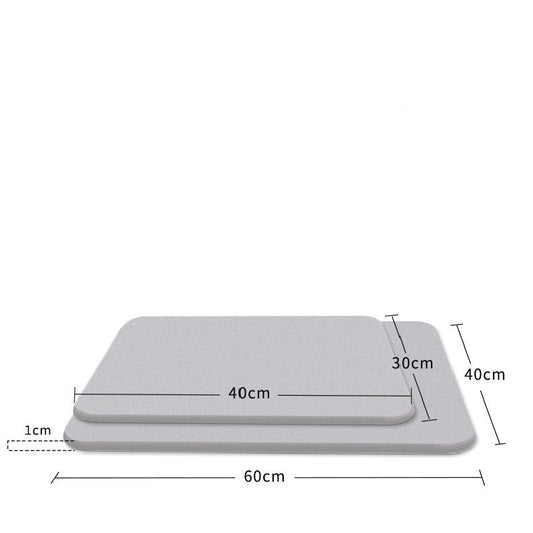 HKM-185427 Diatomite Quick-Drying Non-Slip Absorbent Bath Mat in Gray, Pink, and Blue
