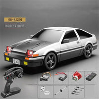 HKM-185619 High-Speed 2.4GHz 1/12 4WD Racing RC Drift Car with LED Lights, Gyroscope, and Remote Control