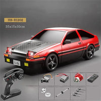 HKM-185619 High-Speed 2.4GHz 1/12 4WD Racing RC Drift Car with LED Lights, Gyroscope, and Remote Control