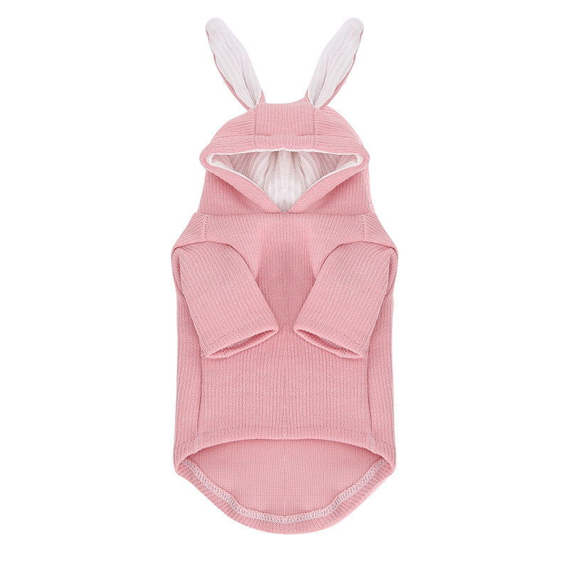 HKM-185811 Cute Rabbit Design Dog Sweater for Autumn and Winter - Soft, Warm, Breathable Coat for Pets
