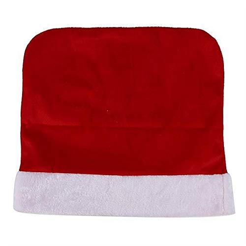 HKM-185811 Embroidered Christmas Red Chair Cover, Cloth Material, 46x40CM, Festive Decor