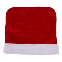 HKM-185811 Embroidered Christmas Red Chair Cover, Cloth Material, 46x40CM, Festive Decor