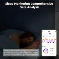 HKM-185875 Elegant Rose Gold Smart Ring with Health & Fitness Tracking, Heart Rate Monitor, Sleep Monitoring, IP68 Waterproof, Gesture Control