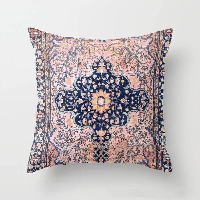 KTX-186003 Indian Bohemian Nordic Super Soft Velvet Lumbar Pillow - Multiple Sizes Available