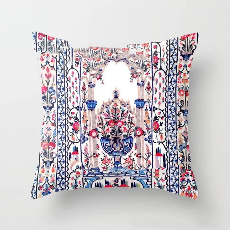 KTX-186003 Indian Bohemian Nordic Super Soft Velvet Lumbar Pillow - Multiple Sizes Available