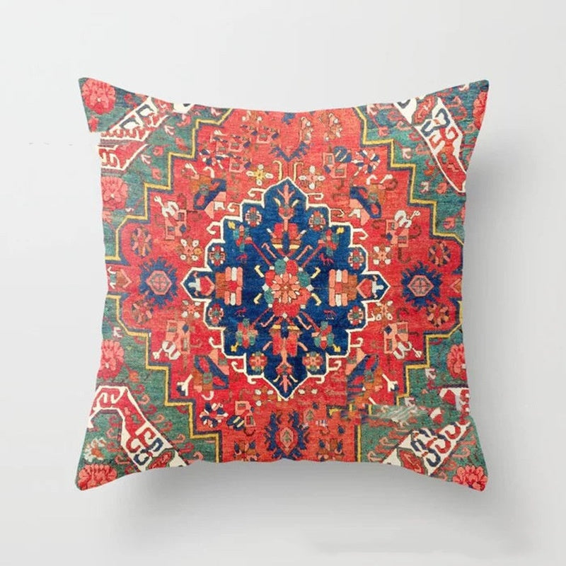 KTX-186003 Indian Bohemian Nordic Super Soft Velvet Lumbar Pillow - Multiple Sizes Available