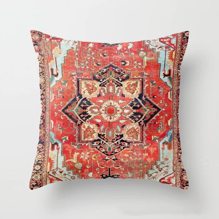 KTX-186003 Indian Bohemian Nordic Super Soft Velvet Lumbar Pillow - Multiple Sizes Available