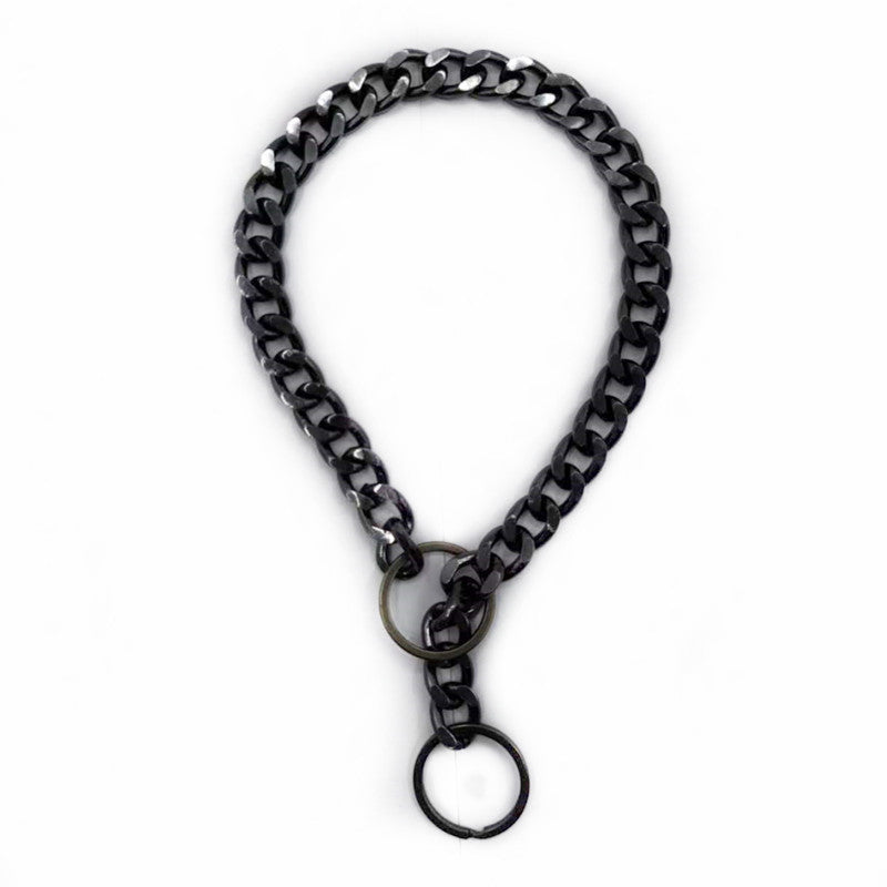 HKM-186067 Geometric Big Gold Metal Dog Chain for All Seasons, 35cm to 55cm Length Options