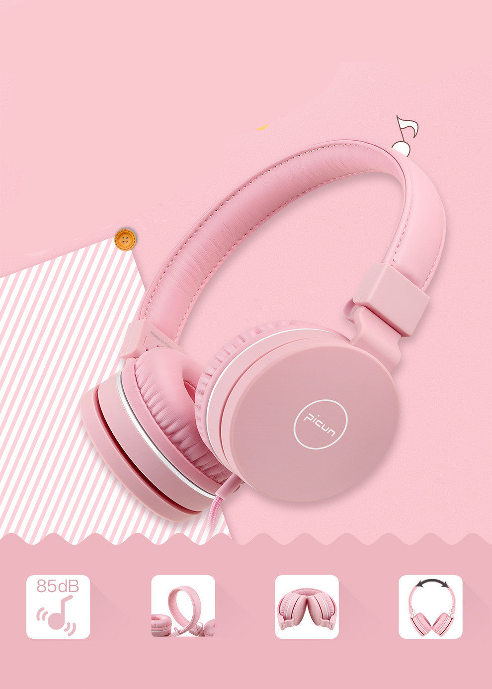 HKM-186259 Wired Headset for Mobile, Computer, and Music - Available in Multiple Colors