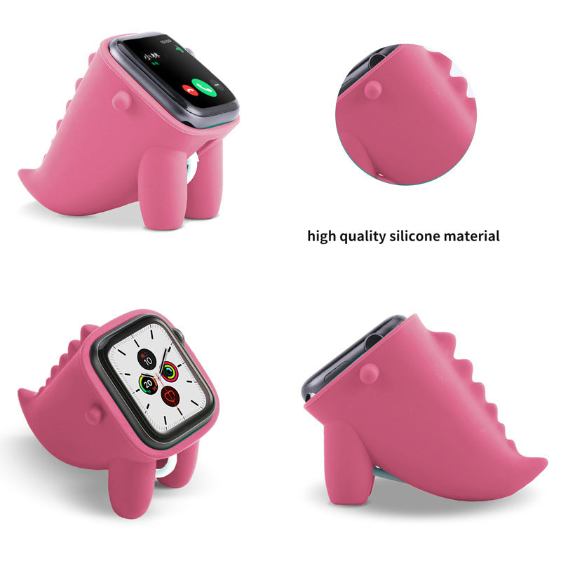 HKM-186387 Apple Watch Desktop Charger Stand - Silicone Pet Design for S1, S2, S3, S4, S5 Models