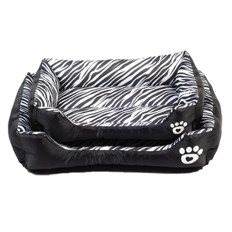 HKM-186387 Pet Cotton Nest with Animal Patterns in Leopard, Deer, and Zebra Designs – Rectangular Dog Kennel in Multiple Sizes