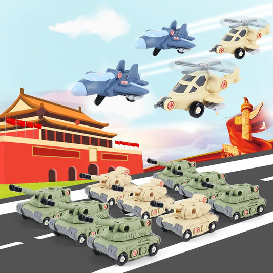 KTX-186451 DIY Airplane Assembly Model Set for Children - Educational STEM Building Block Toy, Ages 3+