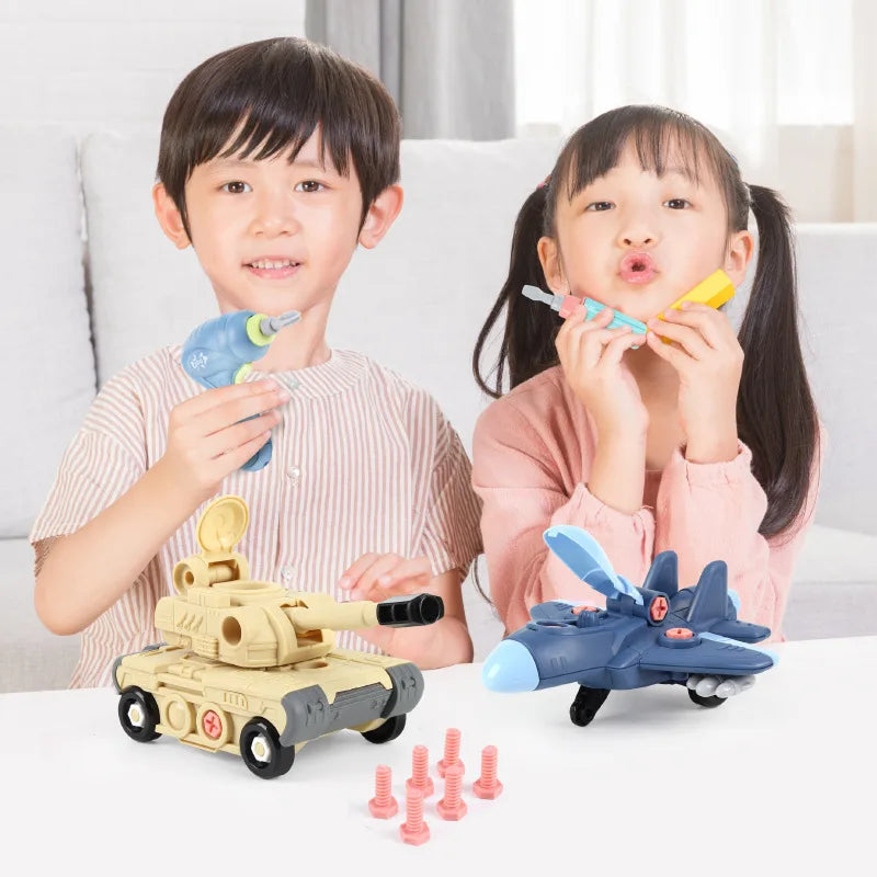 KTX-186451 DIY Airplane Assembly Model Set for Children - Educational STEM Building Block Toy, Ages 3+
