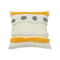 HKM-186579 Nordic Geometric Cotton Cushion Cover with Tassels and Striped Patterns