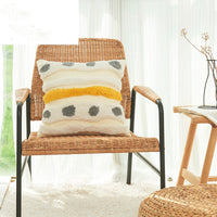HKM-186579 Nordic Geometric Cotton Cushion Cover with Tassels and Striped Patterns
