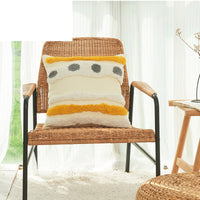 HKM-186579 Nordic Geometric Cotton Cushion Cover with Tassels and Striped Patterns