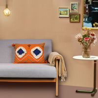 HKM-186643 Cotton Nordic Minimalist Sofa Pillow Cover - Orange 35x50cm