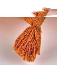 HKM-186643 Cotton Nordic Minimalist Sofa Pillow Cover - Orange 35x50cm