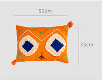 HKM-186643 Cotton Nordic Minimalist Sofa Pillow Cover - Orange 35x50cm