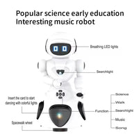 HKM-186771 Intelligent Educational RC Robot Toy with Light, Sound, and Remote Control for Ages 5 and Up