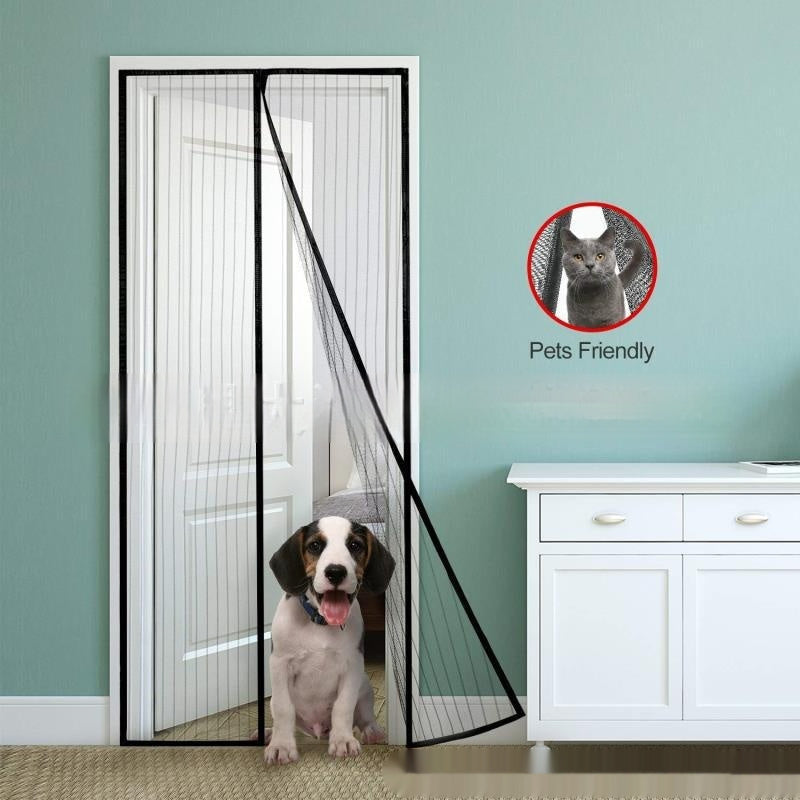 KTX-186899 Magnetic Mosquito-Proof Curtain for Doors - Yarn Material, Various Sizes