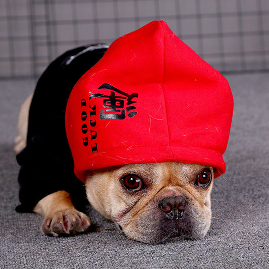 HKM-186963 Blue and White or Black and Red Two-Legged Clothing for Medium Dogs