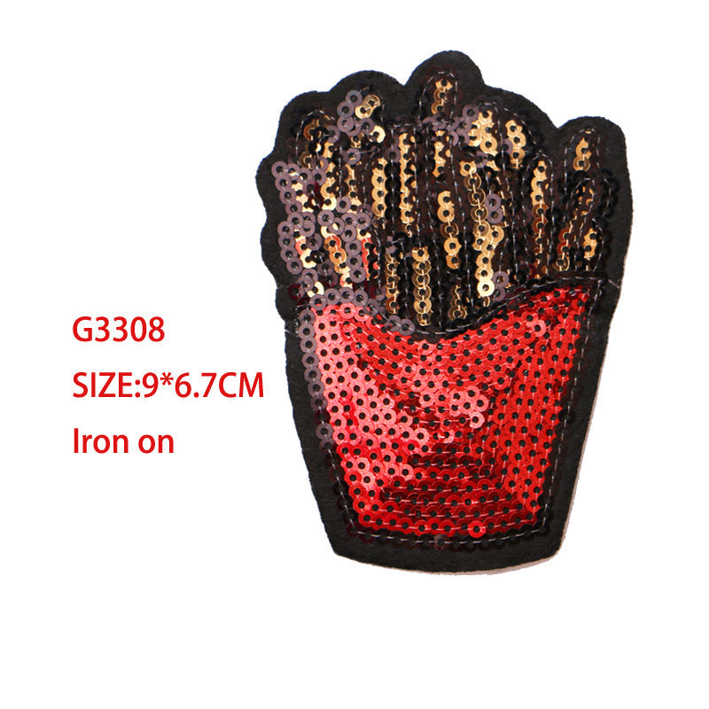 HKM-187027 Embroidered Cloth Stickers for Clothing and Bags - Durable Rayon and PET Material