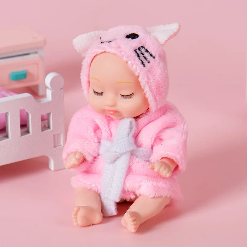 HKM-187027 Interactive Mini Bionic Doll Set for Children – Soft PVC Cartoon Baby Dolls for All Ages