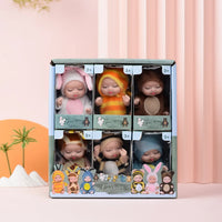 HKM-187027 Interactive Mini Bionic Doll Set for Children – Soft PVC Cartoon Baby Dolls for All Ages