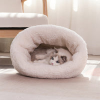 HKM-187155 Cozy Semi-Enclosed Cat Nest for Winter - Small & Large Sizes Available