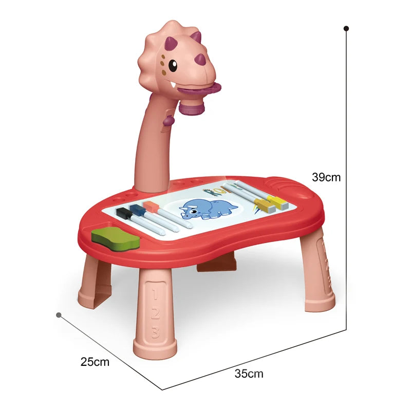 HKM-187155 Electric Educational Drawing and Painting Project Table for Kids with Projection, Age 5-7