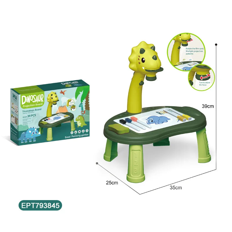 HKM-187155 Electric Educational Drawing and Painting Project Table for Kids with Projection, Age 5-7