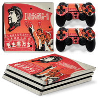 HKM-187219 Cartoon Film Sticker for PS4 Pro Console and Controller – Easy Installation, Removable Design
