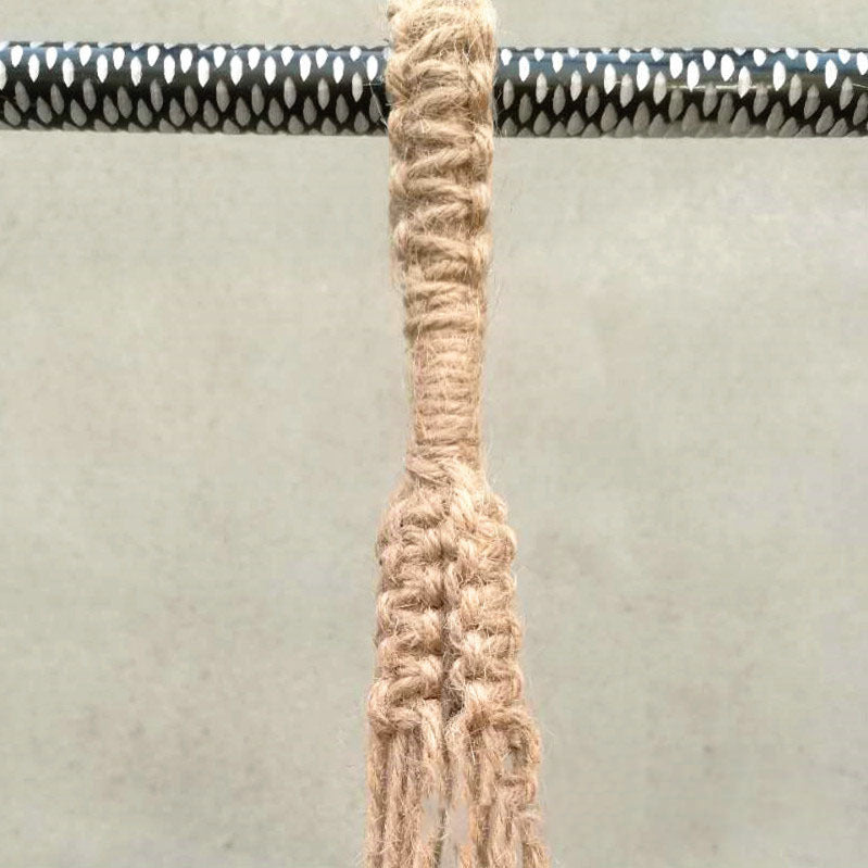 HKM-187283 Hemp Rope Flower Pot Net Bag - Wall-Mounted Hanging Planter with Durable Design