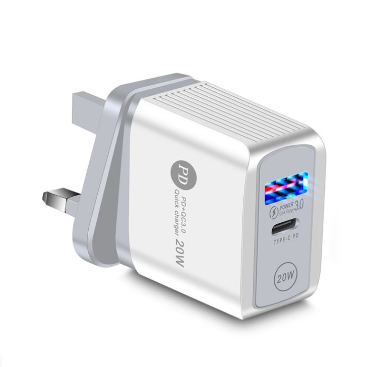 HKM-187411 20W Fast Charging Mobile Phone Charger with QC3.0 and PD Interface