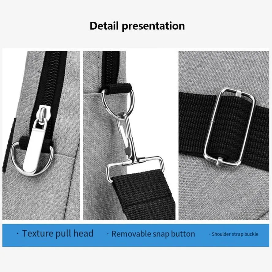 KTX-187411 Stylish Custom Briefcase for Laptop and Office Use with Zipper Closure