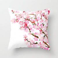 HKM-187475 Modern Simple Flower Design Pillow Cover - 45x45cm Polyester Cushion Case