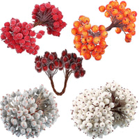 HKM-187475 Mori Girl Handmade Berry Foam Cream Drip Garland Accessories - Multicolor Set of 10