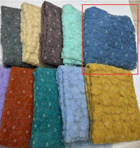HKM-187667 Three-Dimensional Flower Lace Fabric Foam Tube Mesh - 5 Yards in Multiple Colors