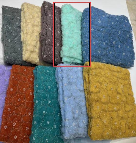 HKM-187667 Three-Dimensional Flower Lace Fabric Foam Tube Mesh - 5 Yards in Multiple Colors