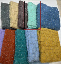 HKM-187667 Three-Dimensional Flower Lace Fabric Foam Tube Mesh - 5 Yards in Multiple Colors