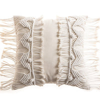 HKM-187731 Hand-Woven Cotton Thread Cushion Cover - 45x45 cm & 40x40 cm Options with Invisible Zipper
